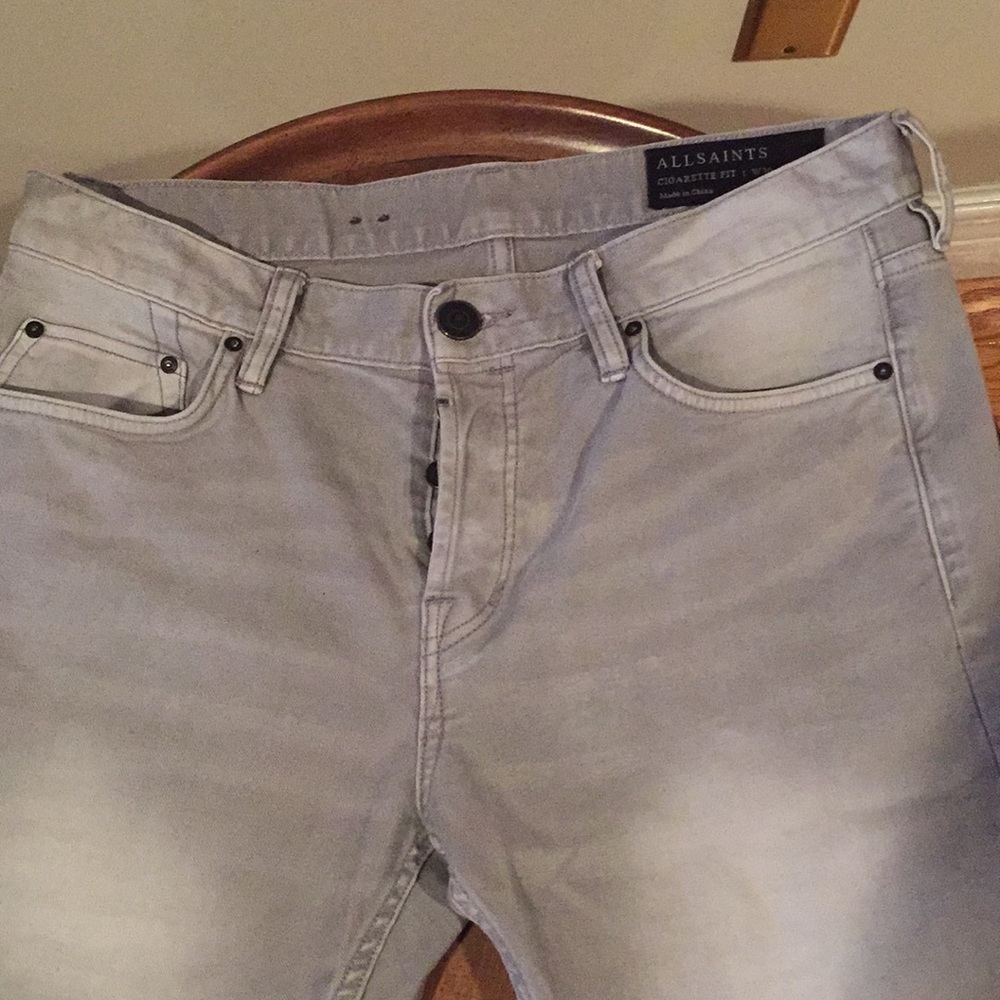 All Saints cigarette fit jeans